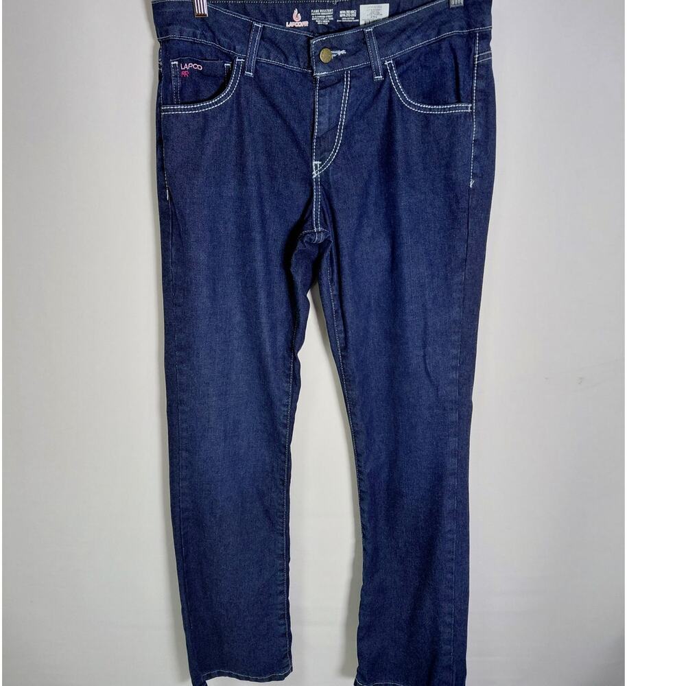 LAPCO FR Flame Resistant Jeans Blue Solid Denim Women Size 8